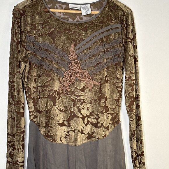 Vintage Gothic Romantic Boho Embroidered Witchy Rayon Newport News 8 - Picture 2 of 15
